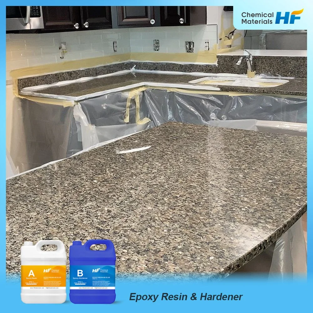 Clear Resin Two Components 3: 1 Marble Tops Epoxy Resin and Hardener High Hardness Kitchen Table Ab Adhesive Coating