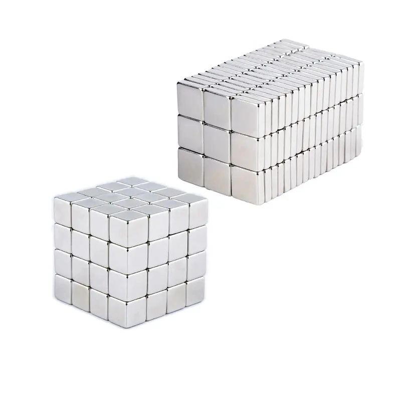 N35 High Quality Rare Earth Neodymium Magnet Permanent Silver Magnet Cubes Gold Magnet Magnetic Materials