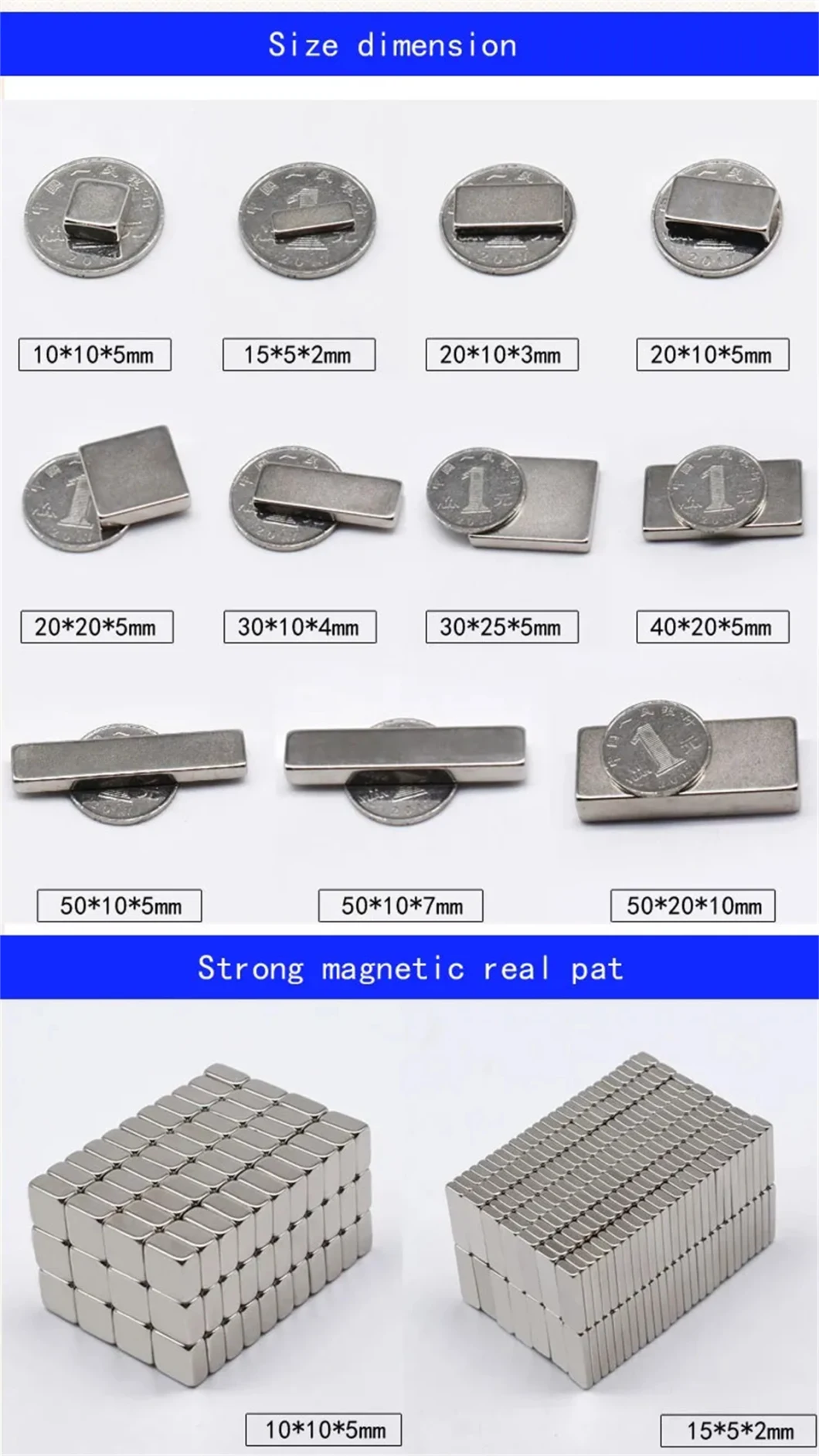 Block N52 Neodymium Magnets, Magnetic Materials