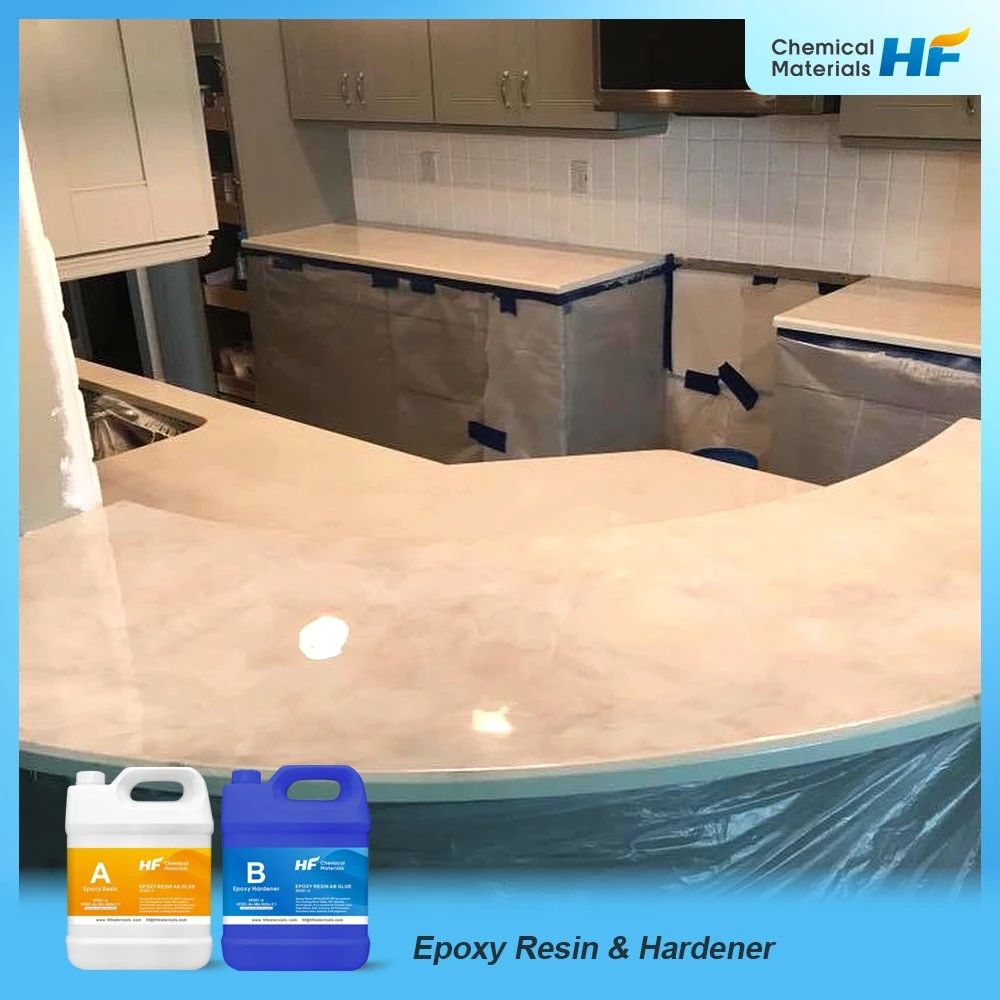 High Glossy UV Protection Anti-Scratch Epoxy Laminating Resin for Wash Table Top Coating Epoxy Resin and Hardener High Gloss Ab Glue Countertop Coats