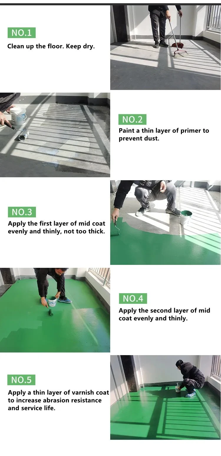 Garage Floor Coating Polyaspartic Epoxy Resin for Flakes Flooring System